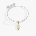 Shiny silver Harry Potter Neville Mimbulus Mimbletonia cactus charm bracelet by ALEX AND ANI, featuring detailed botanical design.