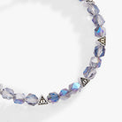 Silver Harry Potter Deathly Hallows beaded bangle by ALEX AND ANI featuring intricate bead detailing and charm symbols.
