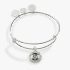 Silver Harry Potter Slytherin House charm bangle by ALEX AND AN I featuring a snake and house crest design.
