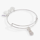 Silver PEEPS® Crystal Bunny Bangle bracelet by ALEX AND ANI featuring a sparkling bunny charm and elegant design.