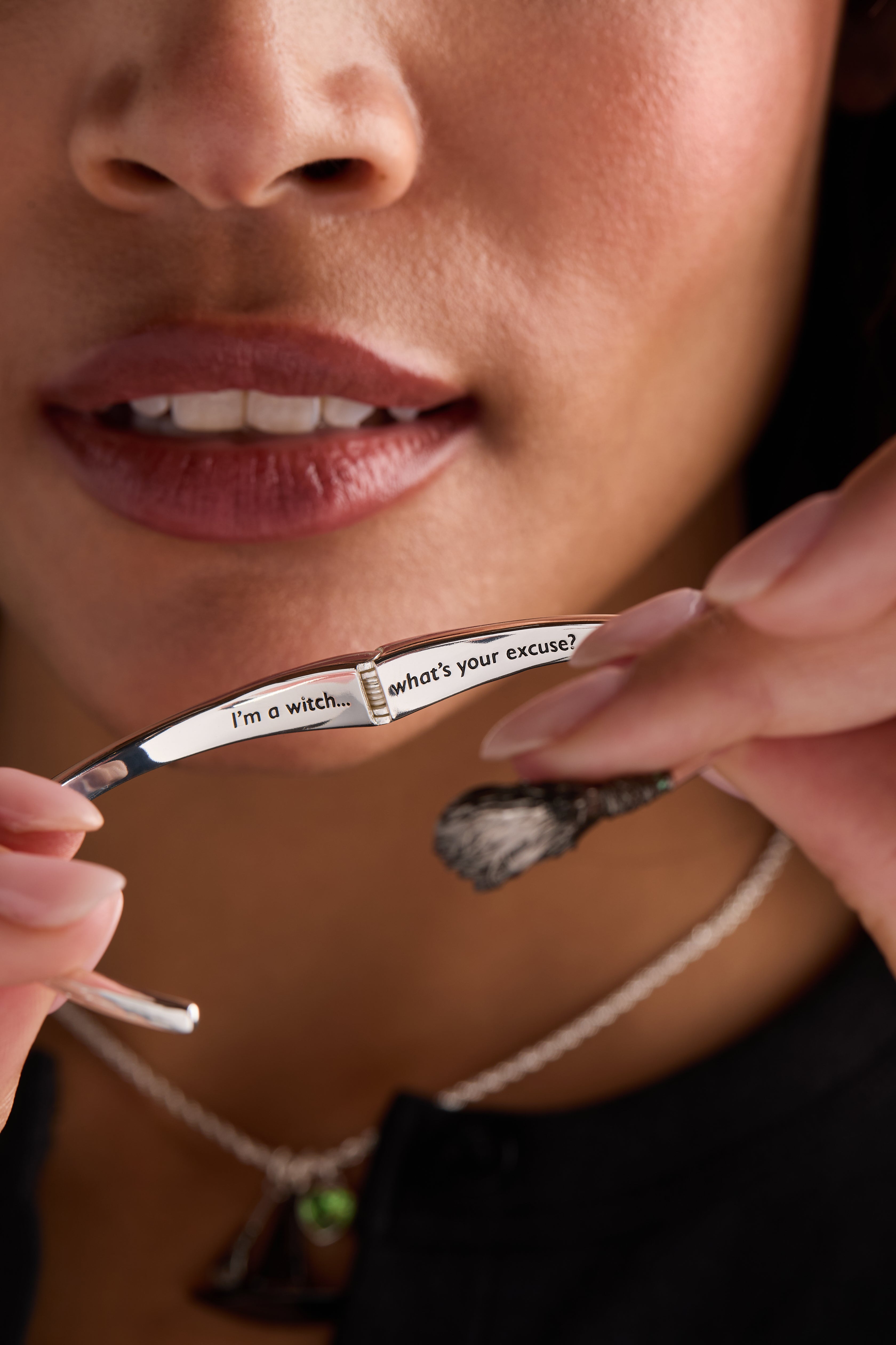Silver Wizard of Oz Wicked Witch Broom Bypass Cuff bracelet by ALEX AND ANI featuring a detailed broom and witch motif.