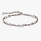 Silver stainless steel butterfly curb chain bracelet by ALEX AND ANI with detailed butterfly charm and classic curb link design.