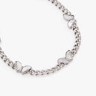 A silver stainless steel Butterfly Curb Chain Bracelet by ALEX AND ANI with butterfly charms and curb chain design.