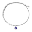 Sterling silver Evil Eye pull chain bracelet by ALEX AND ANI, featuring a detailed evil eye charm on a sleek chain.