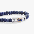 Two-tone antique evil eye stretch bracelet by ALEX AND ANI featuring intricate evil eye charm and bohemian style design.