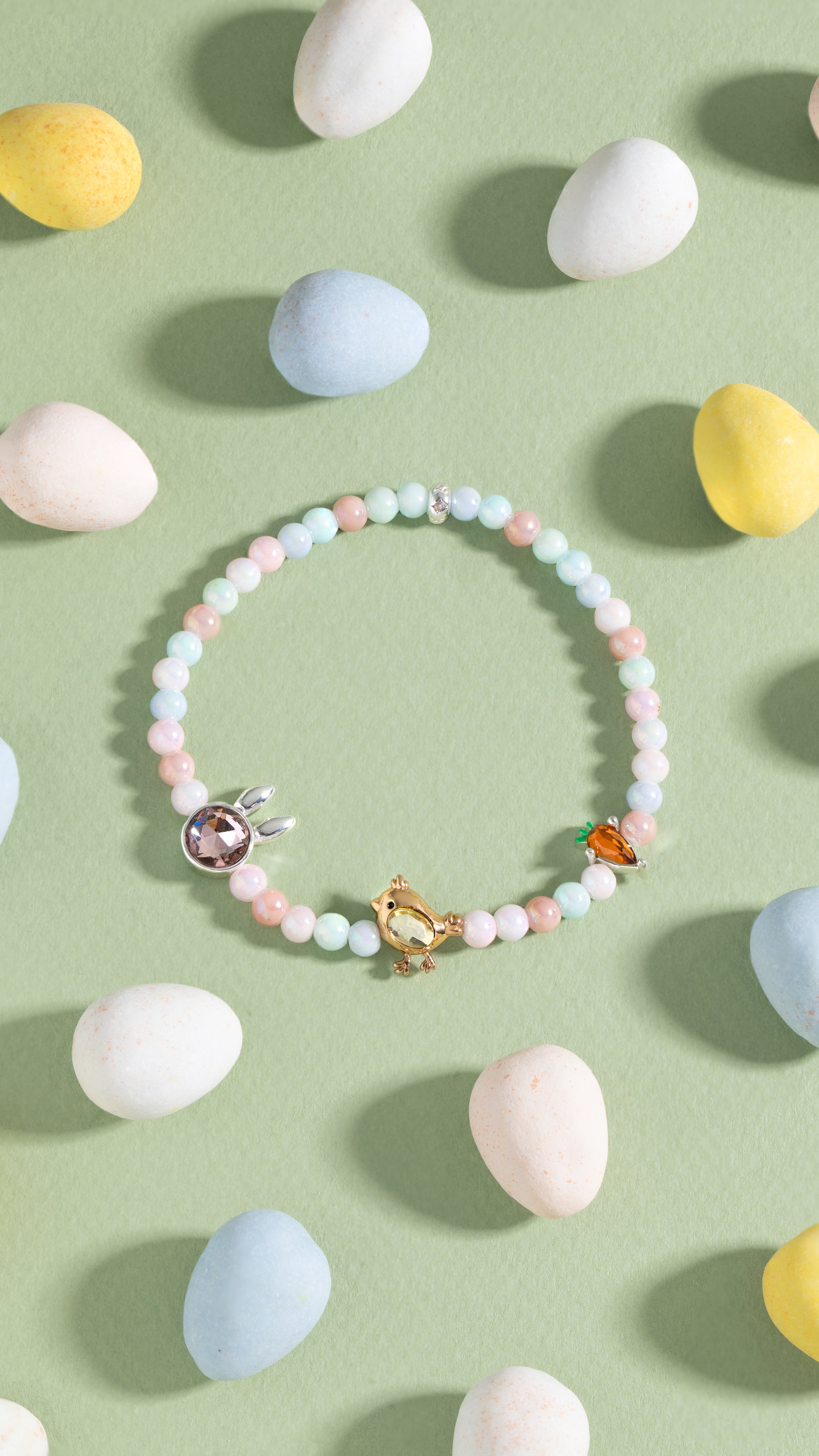 Two-tone crystal Bunny stretch bracelet by ALEX AND ANI featuring sparkling crystals and a cute bunny charm.