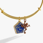 ALEX AND ANI Harry Potter™ Chocolate Frog two-tone charm bangle with two Harry Potter-themed charms on a sleek bracelet.