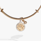 Two-tone Sagittarius zodiac charm bangle bracelet by ALEX AND ANI featuring a celestial charm and sleek design.