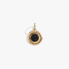 ALEX AND ANI sunflower interchangeable charm in two-tone stainless steel, featuring a detailed sunflower design.