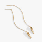 Gold Harry Potter™ Great Hall Candle Threader Earrings by ALEX AND ANI featuring detailed wizarding world design.