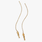 Gold Harry Potter Great Hall Candle Threader Earrings by ALEX AND ANI featuring magical design and intricate details.