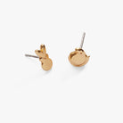 Gold PEEPS® Bunny and Chick stud earrings by ALEX AND ANI featuring adorable Easter-themed designs.