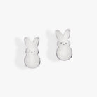 Gold PEEPS® White Pearlized Bunny Stud Earrings by ALEX AND ANI featuring cute bunny design with pearlized finish