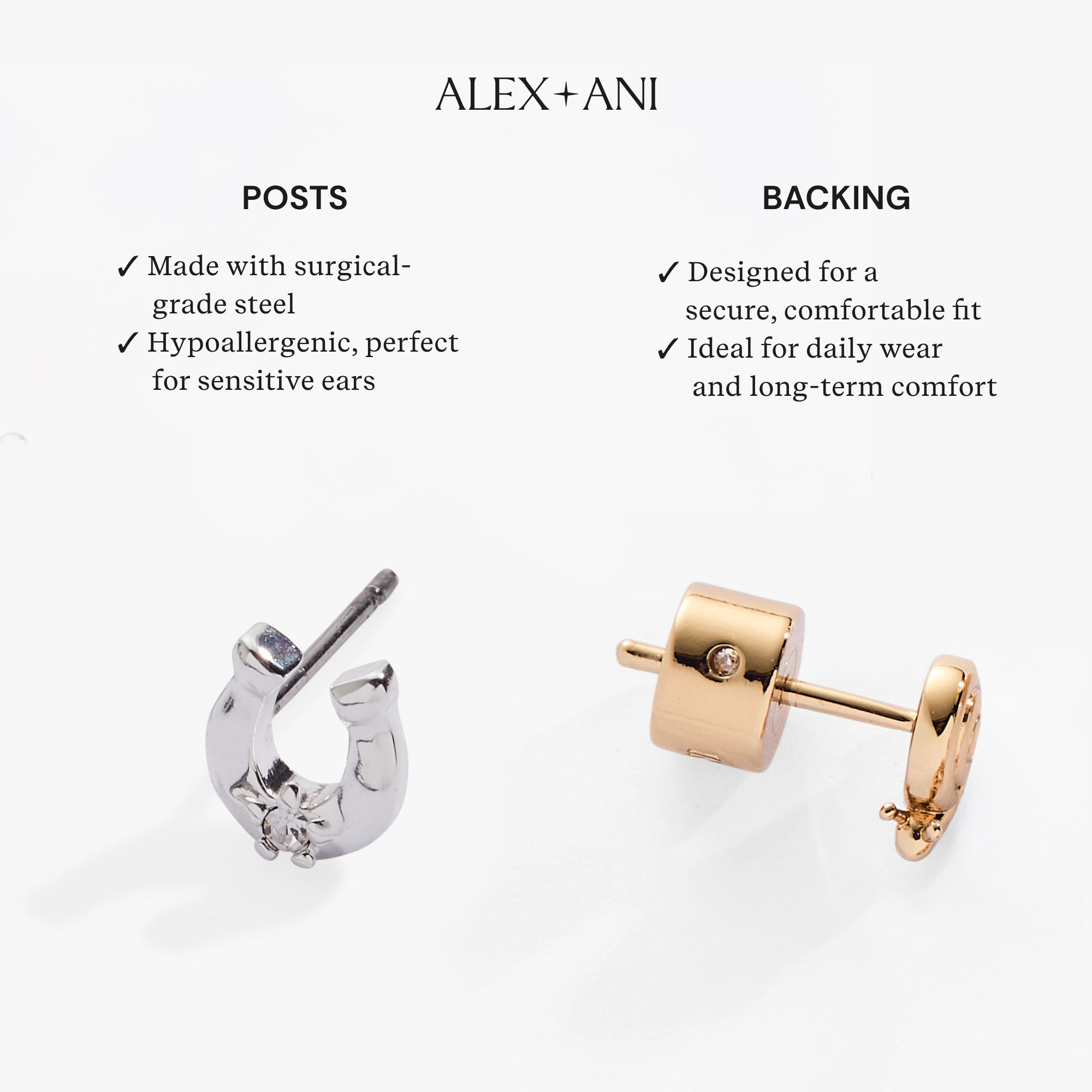 Two-tone sunflower huggie hoop earrings by ALEX AND ANI featuring detailed sunflower design and small hoop style.