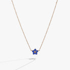 14k gold-over-sterling silver Forget-Me-Not flower necklace with crystal accents by ALEX AND ANI, showcasing a delicate floral pendant.