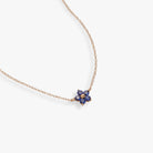 ALEX AND ANI crystal Forget-Me-Not flower necklace in 14k gold-over-sterling silver with detailed floral design.