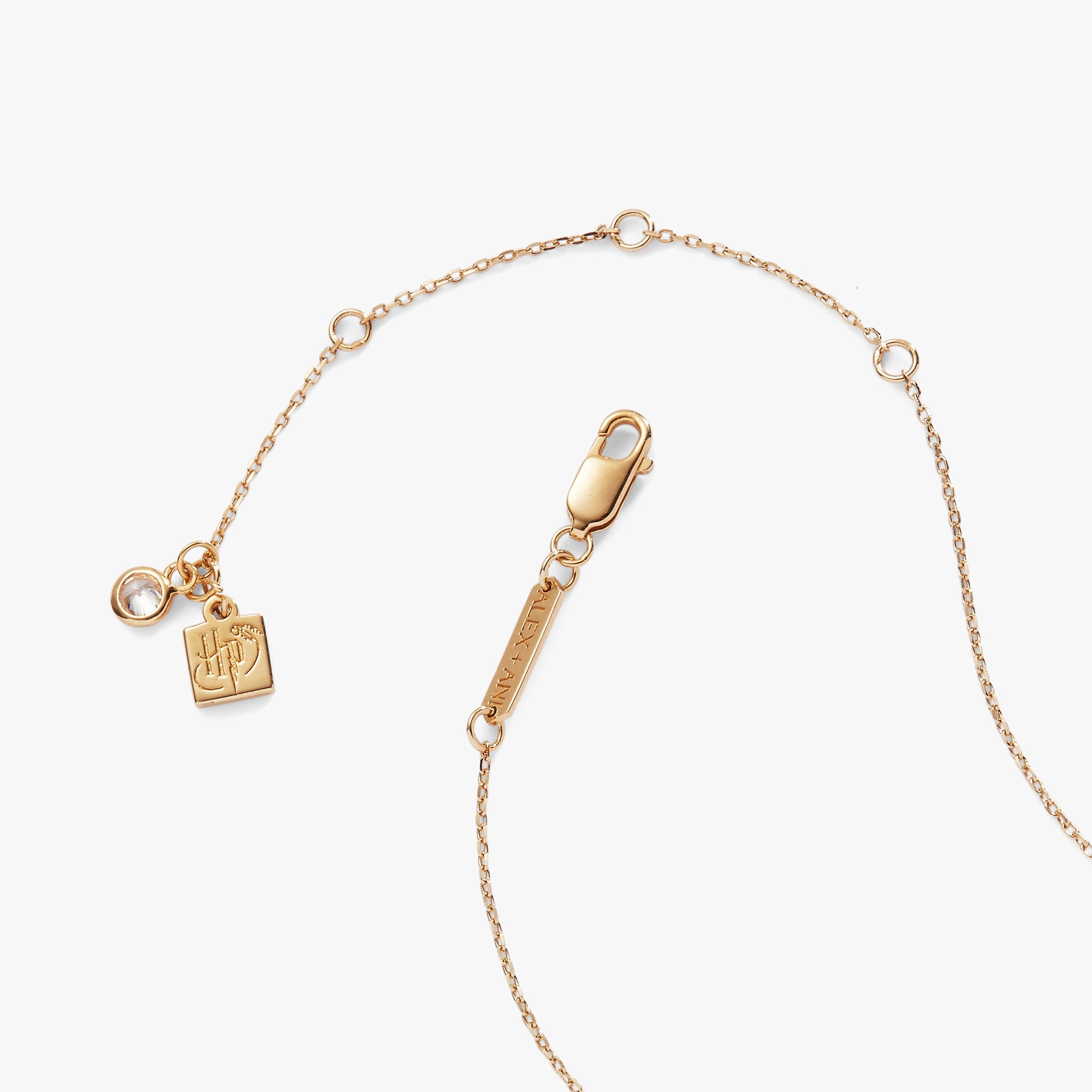 14K gold-over-sterling silver Hermione Wand Necklace from Harry Potter™ by ALEX AND ANI, featuring a detailed wand pendant.