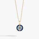 Gold Evil Eye "Positive Vibes" mantra necklace by ALEX AND ANI featuring a protective eye charm and empowering message.