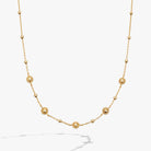 Gold Floret Chain Necklace by ALEX AND ANI featuring delicate floral-inspired links on a sleek chain.