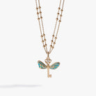 Gold Harry Potter™ Flying Keys necklace by ALEX AND ANI, featuring a detailed key design on a delicate chain.