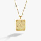 Gold Harry Potter Mischief Managed locket necklace by ALEX AND ANI, featuring a magical design with intricate detailing.