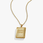 Gold Harry Potter Mischief Managed locket necklace by ALEX AND ANI, featuring a detailed charm and elegant chain.
