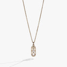Gold Love and Luck Pendant Necklace by ALEX AND ANI featuring a heart and four-leaf clover charm on a delicate chain.