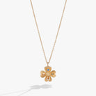 Gold Lucky Four Leaf Clover Adjustable Necklace by ALEX AND ANI featuring a delicate pendant on a chain.