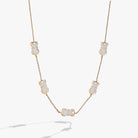 Gold PEEPS® Pearlized Bunny Charm Necklace by ALEX AND ANI featuring a cute bunny pendant on a delicate chain.