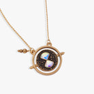 ALEX AND ANI Harry Potter™ Time Turner Spinner Necklace with gold finish, featuring a detailed magical time turner pendant.