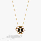 ALEX AND ANI Harry Potter™ Time Turner Spinner Necklace with gold finish, featuring a detailed magical time turner pendant.