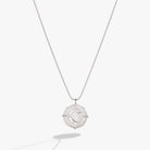 Silver Sagittarius Zodiac Double-Sided Charm Necklace by ALEX AND ANI featuring a detailed zodiac symbol and elegant chain.