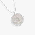 Silver Sagittarius Zodiac double-sided charm necklace by ALEX AND ANI featuring a detailed zodiac symbol and sleek chain.