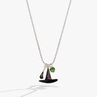 Silver Wizard of Oz Wicked Witch charm pendant necklace by ALEX AND ANI, featuring a detailed witch figure and classic design.