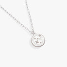 Sterling silver Aries Zodiac Necklace by ALEX AND ANI featuring a detailed Aries symbol pendant.