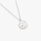 Sterling silver Capricorn zodiac necklace by ALEX AND ANI featuring a detailed Capricorn pendant on a delicate chain.