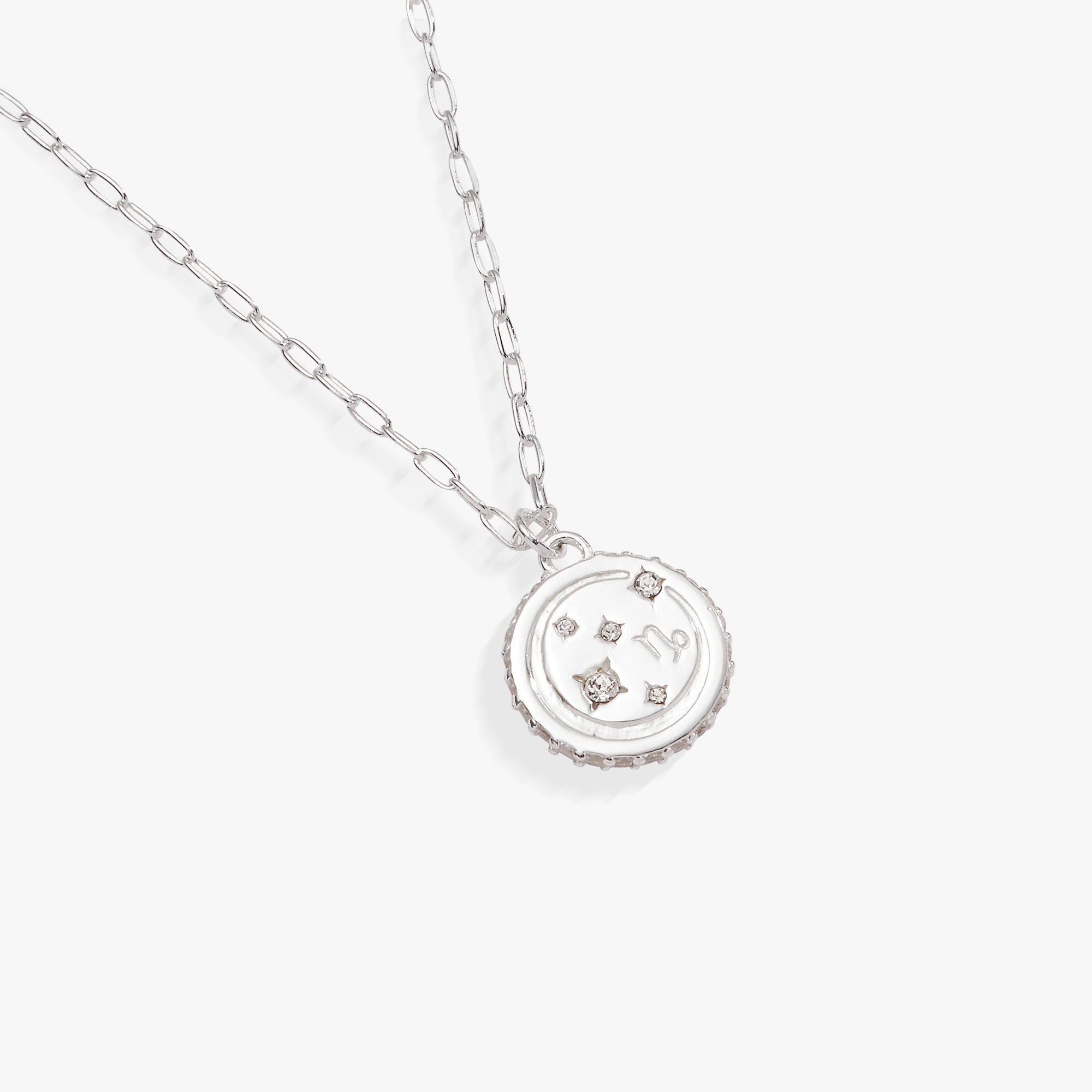 Sterling silver Capricorn zodiac necklace by ALEX AND ANI featuring a detailed Capricorn pendant on a delicate chain.
