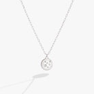 Sterling silver Gemini Zodiac necklace by ALEX AND ANI featuring a detailed Gemini symbol pendant.