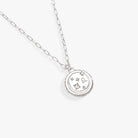 Sterling silver Leo zodiac necklace by ALEX AND ANI featuring a detailed Leo pendant for astrology enthusiasts.