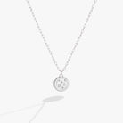 Sterling silver Leo Zodiac Necklace by ALEX AND ANI featuring a detailed Leo symbol pendant on a delicate chain.