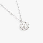 Sterling silver Sagittarius zodiac necklace by ALEX AND ANI featuring a detailed pendant with constellation design.
