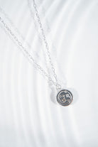 Sterling silver Scorpio Zodiac necklace by ALEX AND ANI featuring a detailed Scorpio symbol pendant.