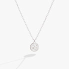 Sterling silver Taurus zodiac necklace by ALEX AND ANI featuring a pendant with Taurus symbol on a chain.