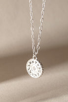 Sterling silver Virgo zodiac necklace from ALEX AND ANI featuring a detailed Virgo pendant on a delicate chain.