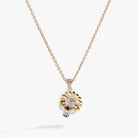 Two-tone sunflower and bee pendant necklace by ALEX AND ANI featuring detailed floral and insect design.