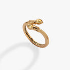 Gold Harry Potter Great Hall Candle Wrap Ring by ALEX AND ANI, featuring detailed magical design, made of durable metal.