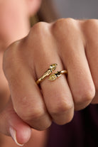 Gold Harry Potter Great Hall Candle Wrap Ring by ALEX AND ANI featuring detailed magical castle design.