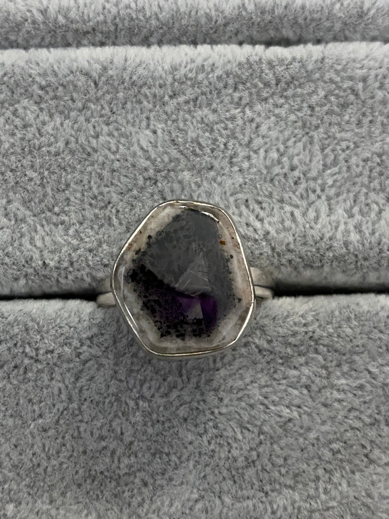Amethyst Trapiche 925 Sterling Silver Ring - Practical Magic Store