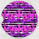 Set of four car coasters featuring the Jack design from Anchored Grace Boutique, perfect for protecting your vehicle's cup holders.
