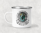 Coffee mug from Anchored Grace Boutique featuring "The Soul of a Mermaid" design with ocean-inspired artwork.